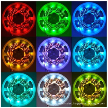 Multicolored with White RGB 5m 5050 LED Strip Light